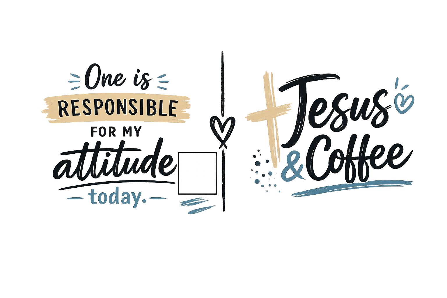One is Responsible and Jesus and Coffee label wrap